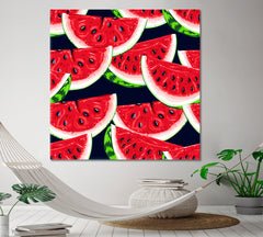 WATERMELON Appetizing Slices Abstract Juicy Summer Fruit Abstract Art Print Artesty   