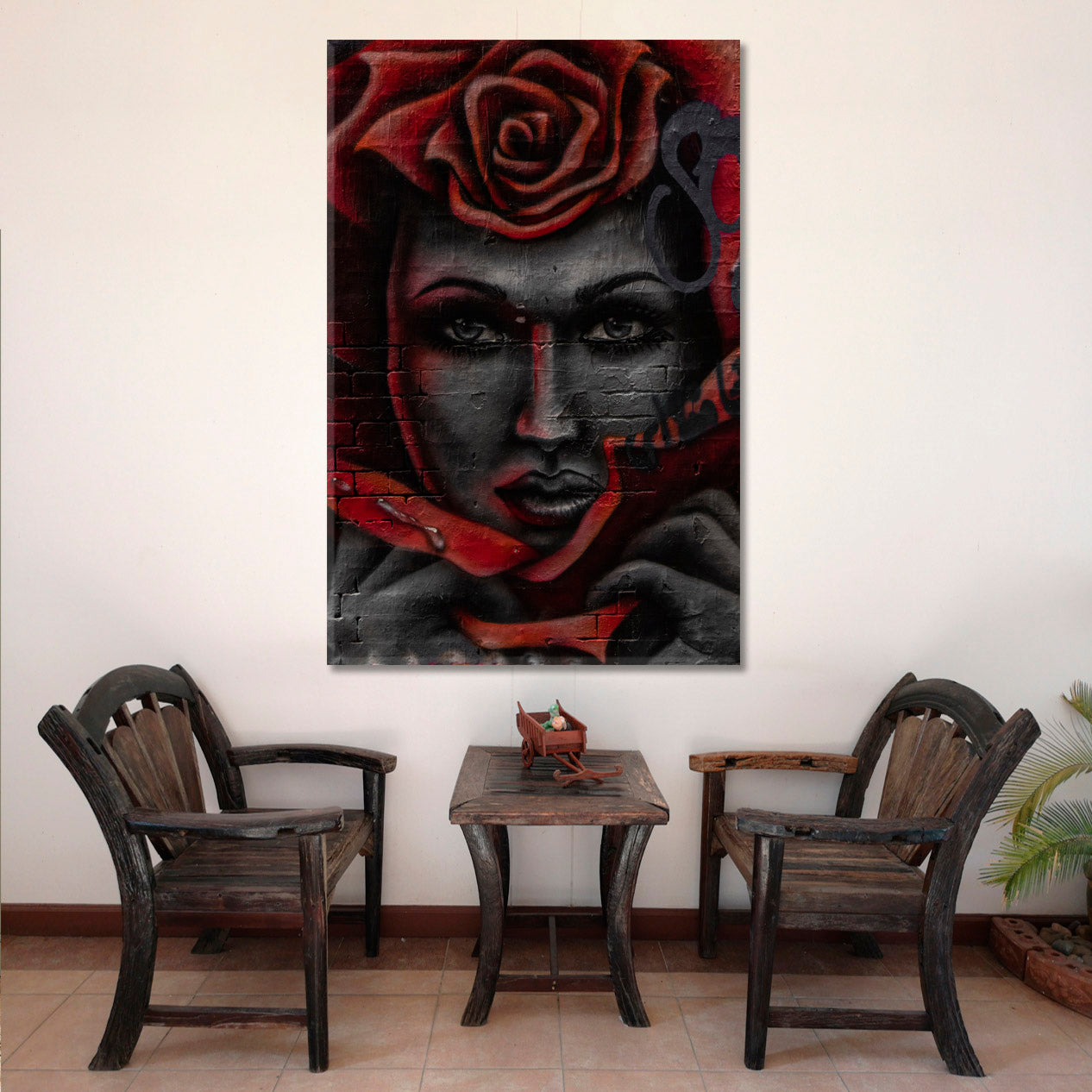 Contemporary Black & Red People Portrait Wall Hangings Artesty   