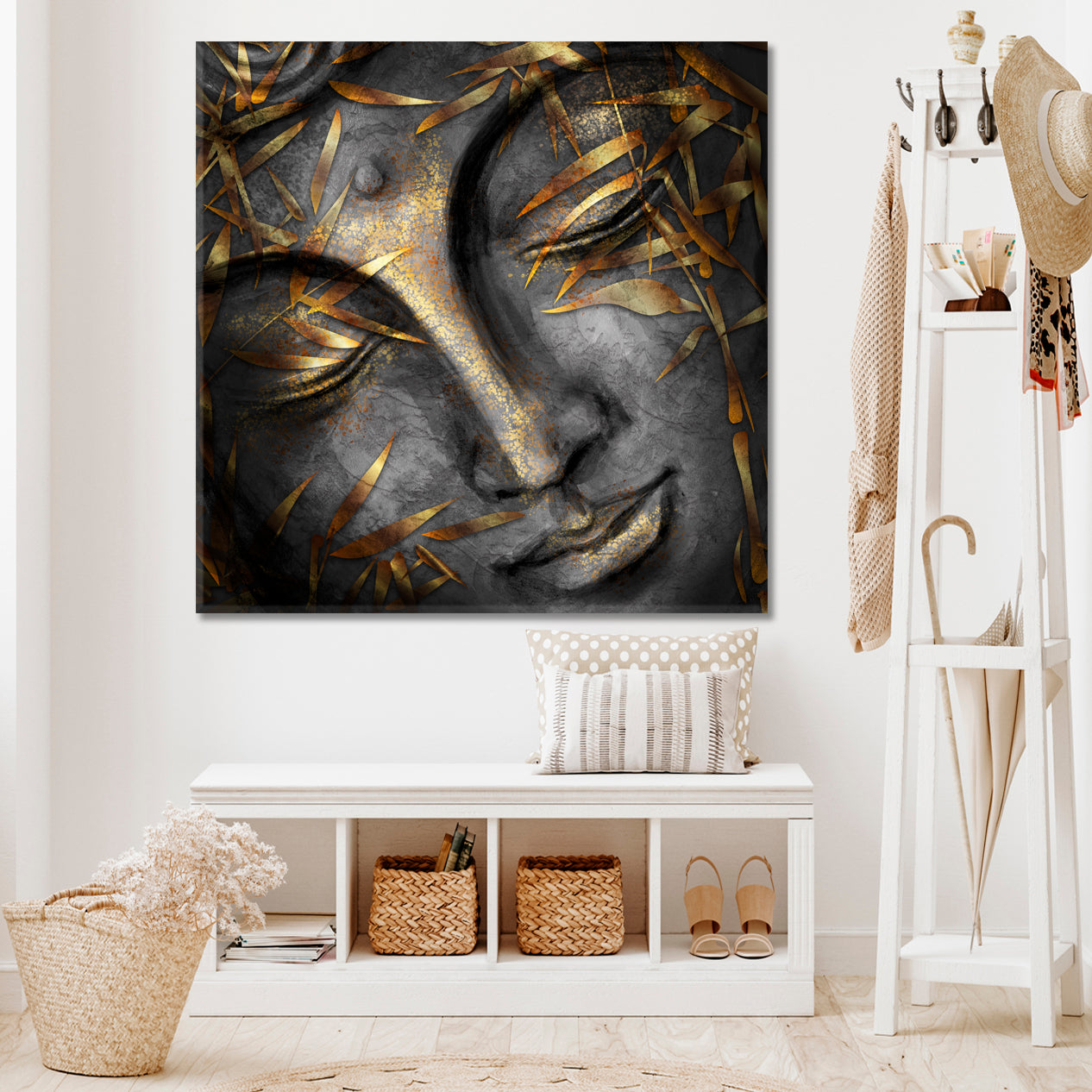 Buddha Asia Sacred Spiritual Asian Style Canvas Print Wall Art Artesty   