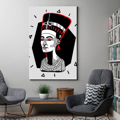 NEFERTITI Goddess Ancient Egyptian Queen Modern Style Contemporary Art Artesty 1 Panel 16"x24" 