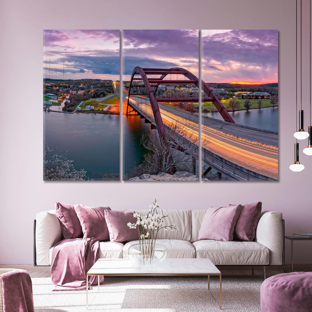 Pennybacker Bridge Austin Texas Panoramic Landscape Cities Wall Art Artesty   