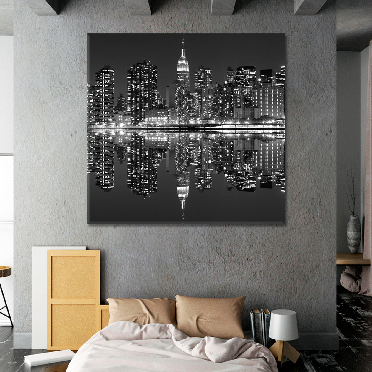 Midtown Manhattan Skyline bei Night Lights New York City Cities Wall Art Artesty   