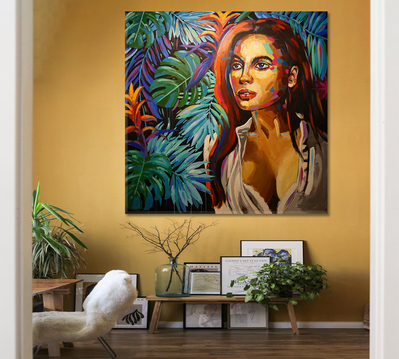 SAVE THE JUNGLE Fine Art Canvas Print - Square Fine Art Artesty   