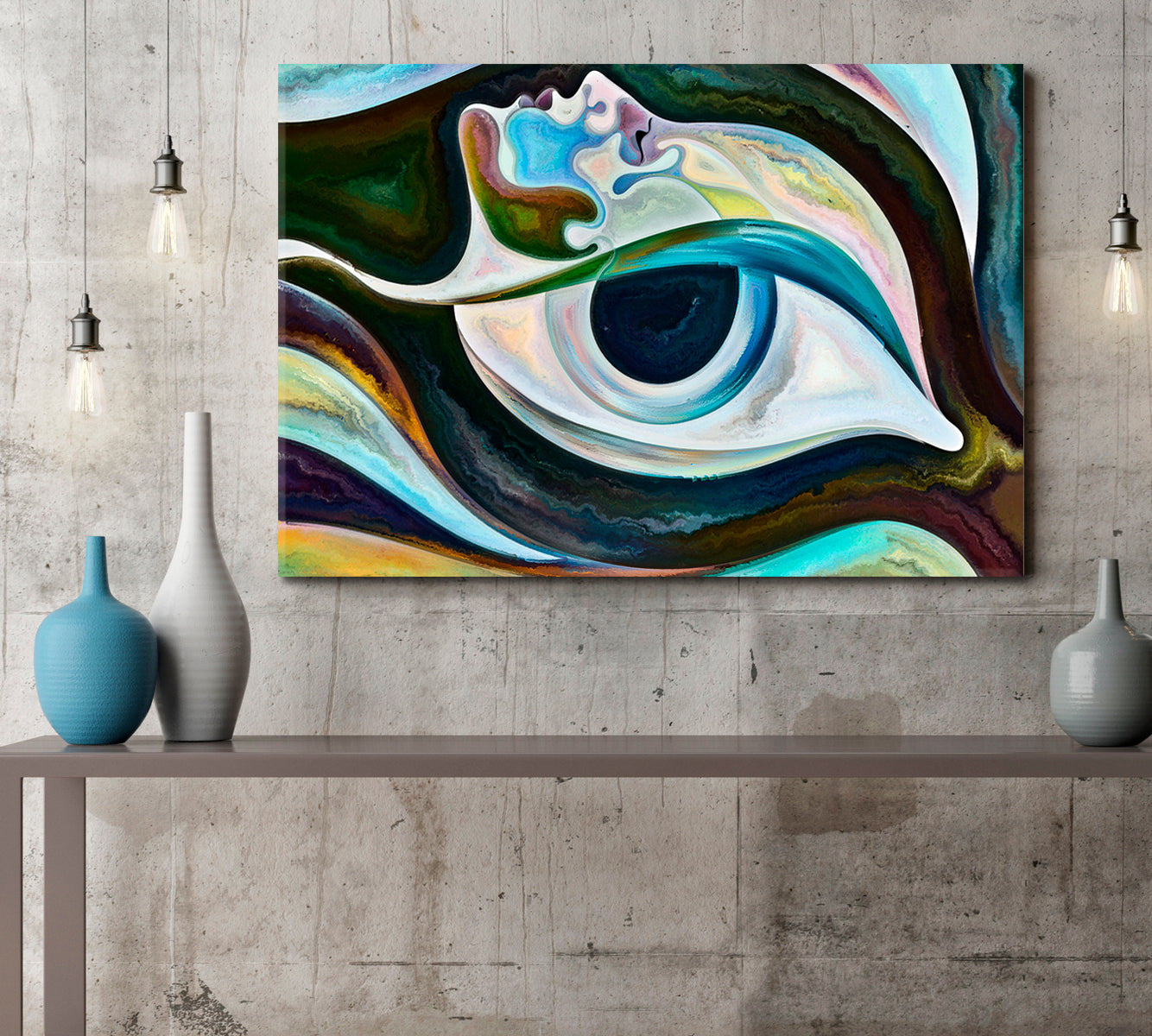 EVIL EYE DEFENSE Home Protection Modern Healing Spiritual Art Talisman Abstract Art Print Artesty   