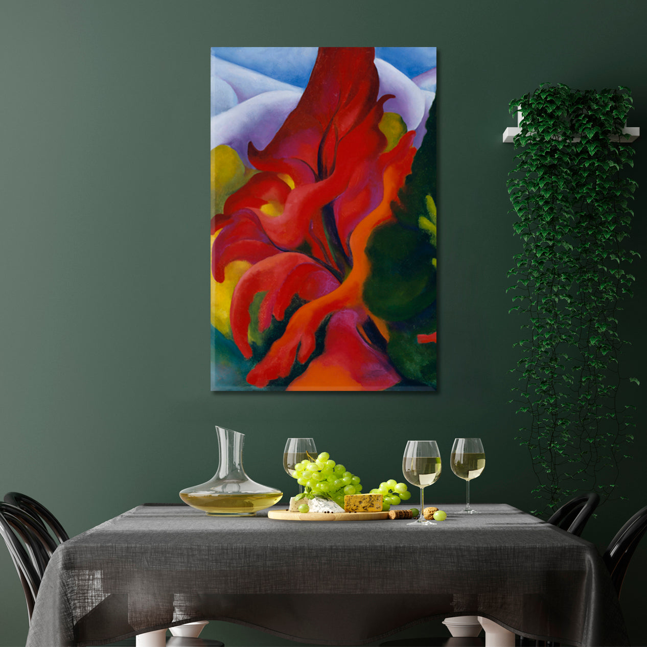 NATURE Abstract Flowers Unique Style Canvas Print | Vertical Fine Art Artesty   