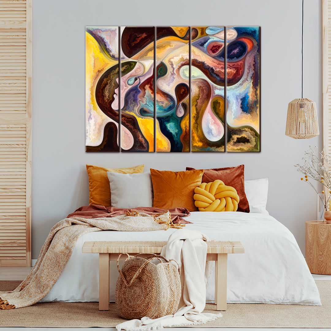 Abstract Shapes Vivid Dreams Painting Consciousness Art Artesty   