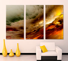 Abstract Sky Contemporary Art Artesty 3 panels 36" x 24" 