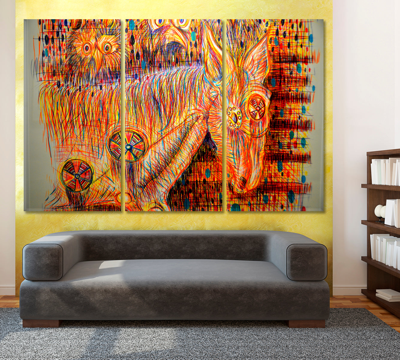 DONKEY Abstract Expressionism Wall Graffiti New Mexico USA Street Art Canvas Print Animals Canvas Print Artesty   