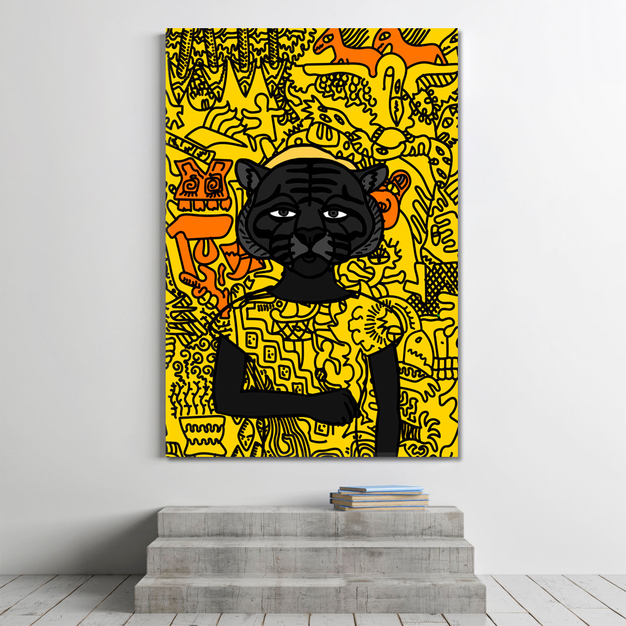 NFT Mystic Mexican Black Cat Poster Abstract Art Print Artesty   