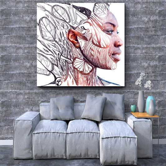 Contemporary Abstract Photo Art Paintography Portrait Photo Art Artesty 1 Panel 12"x12" 