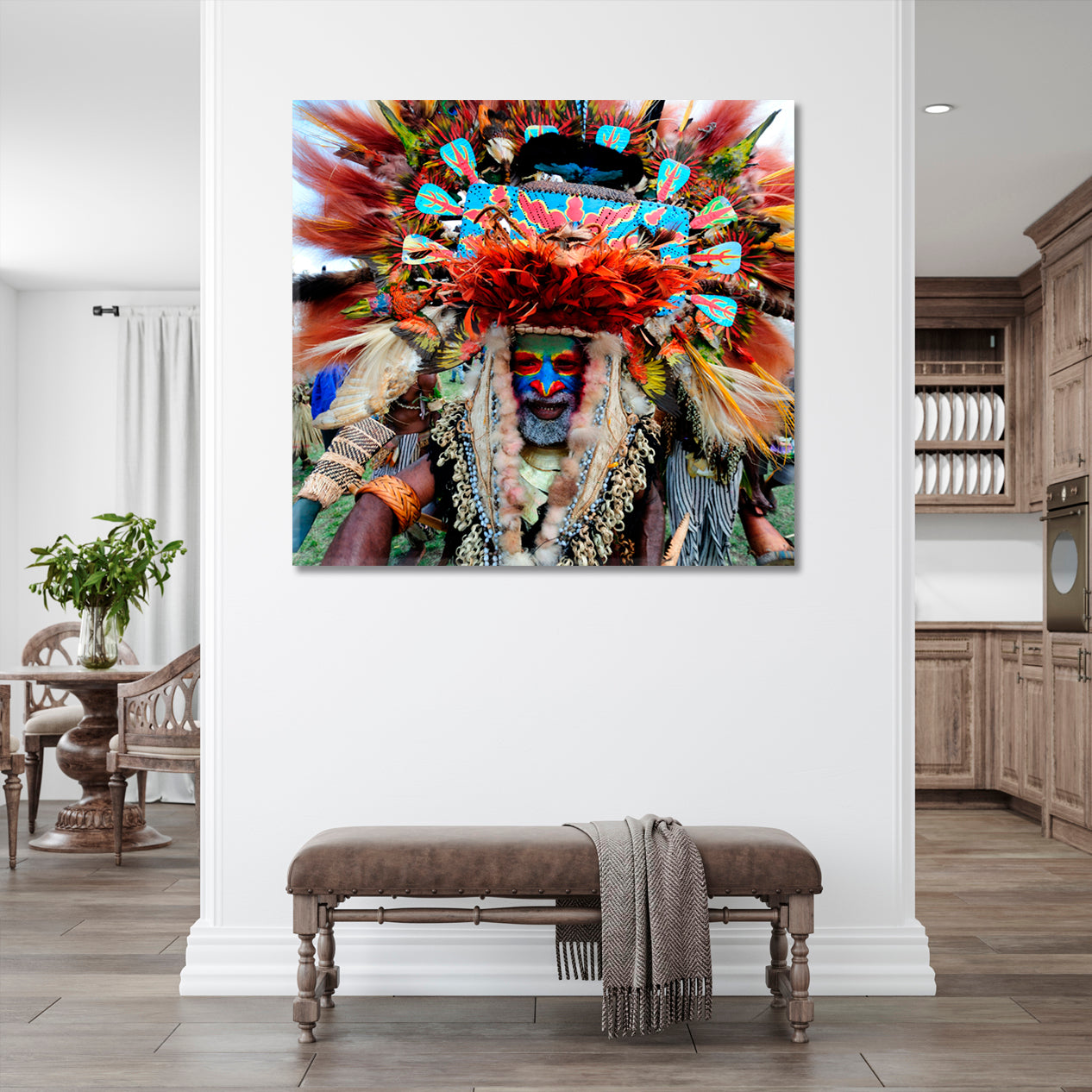 ABORIGINE Aboriginal Goroka Tribal Festival Papua New Guinea Traveling Around Ink Canvas Print Artesty   