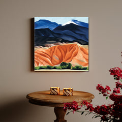 BEAUTY IN DETAILS Desert Landscape Shapes Forms Georgia o Keeffe Style - Square Fine Art Artesty 1 Panel 46"x46" 