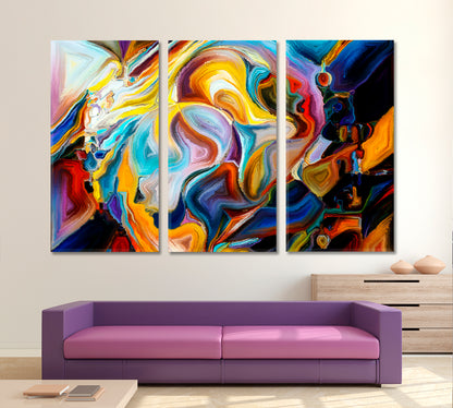 Mysticism Internal Reality Abstract Design Abstract Art Print Artesty 3 panels 36" x 24" 