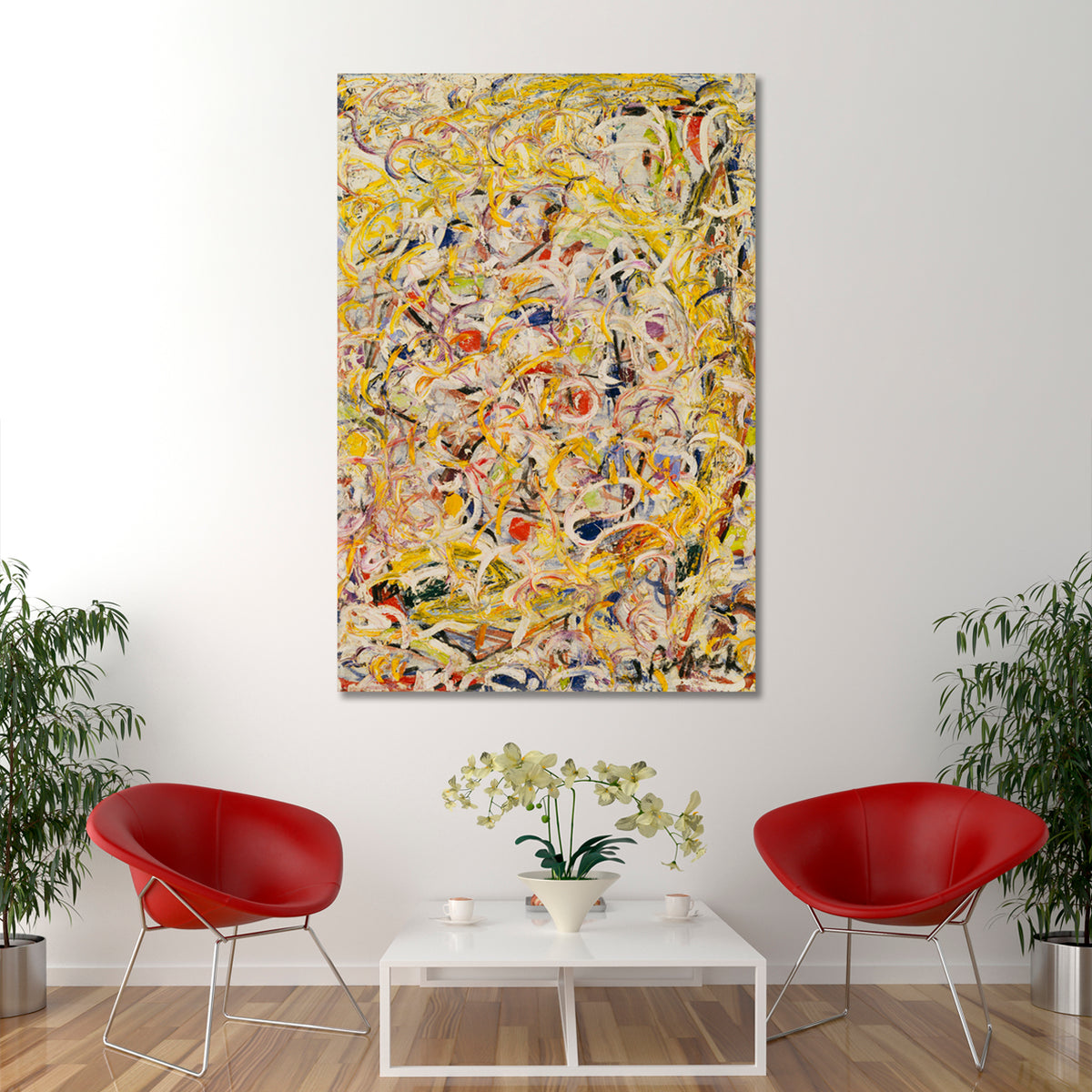 Abstract Drip Art Pollock Motives Abstract Art Print Artesty 1 Panel 16"x24" 