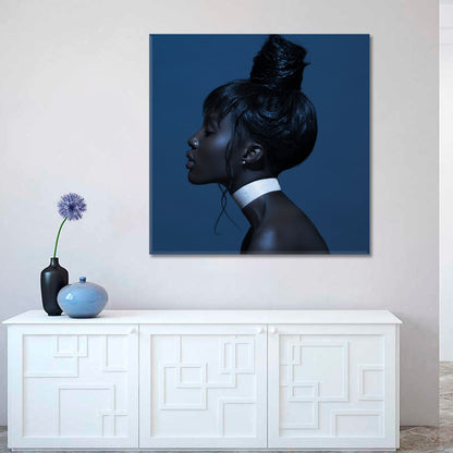 BLUE THOUGHTS Beautiful Black African Women Afrocentric Art - S People Portrait Wall Hangings Artesty   