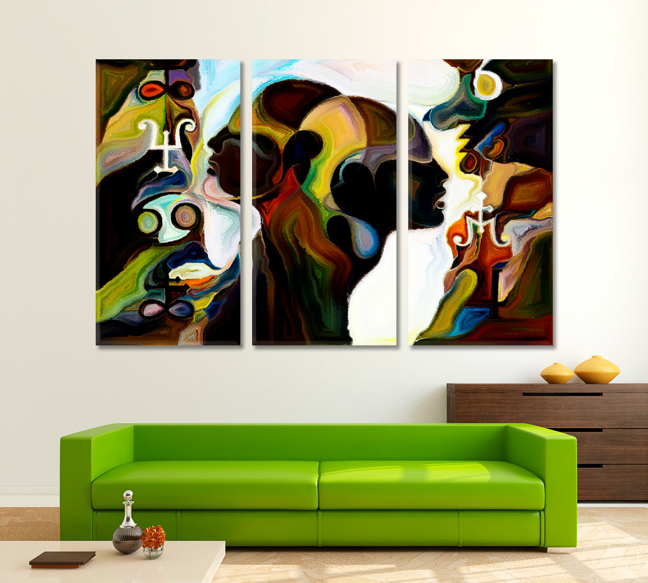 Infinite Forms of Creation Consciousness Art Artesty 3 panels 36" x 24" 