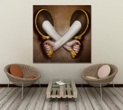 Two Hands Support Each Other Conceptual Modern Art Contemporary Art Artesty   