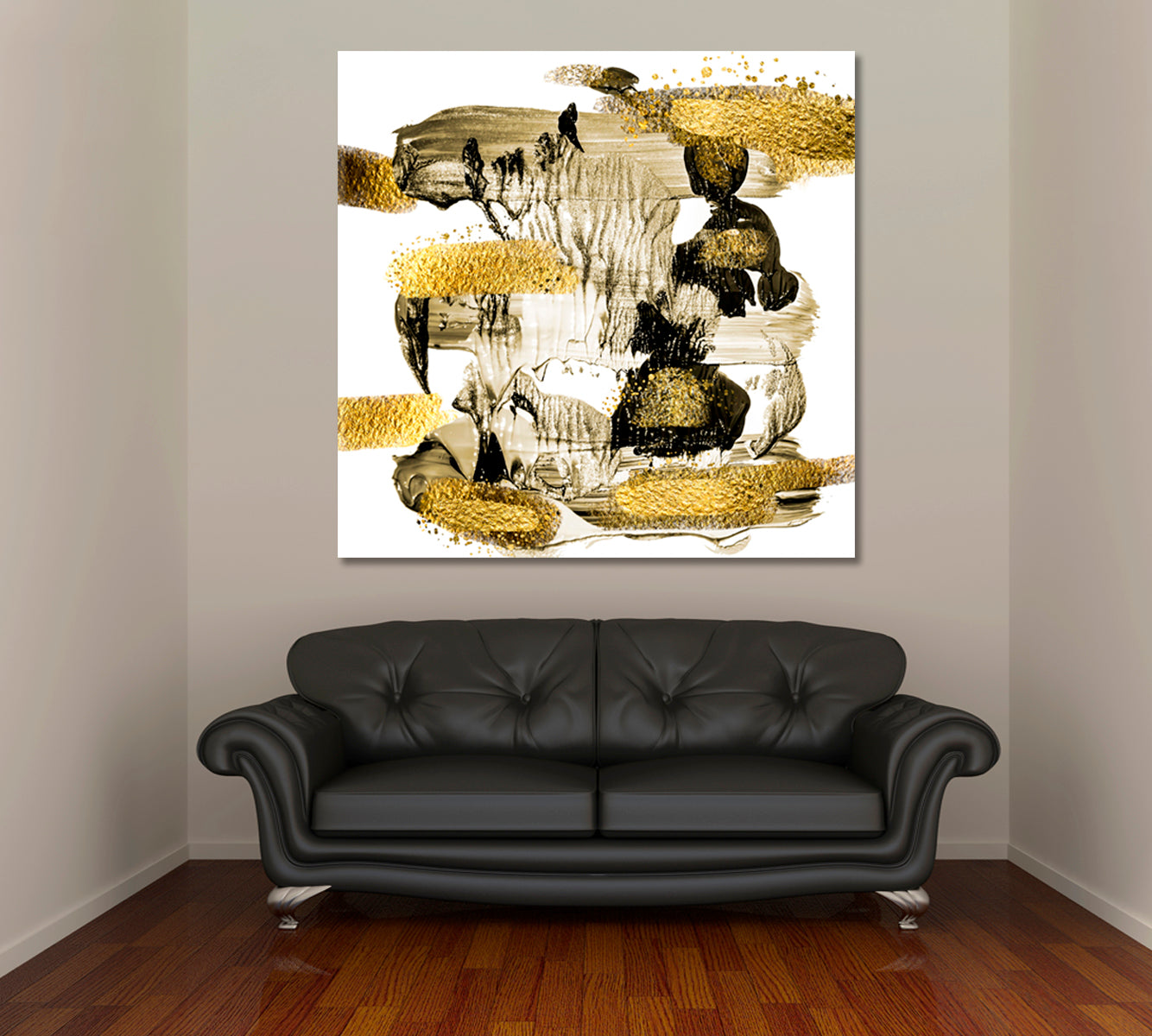 Modern Art Abstraction Fluid Art, Oriental Marbling Canvas Print Artesty   