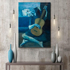 Old Guitarist Pablo Picasso Style Fine Art Artesty   