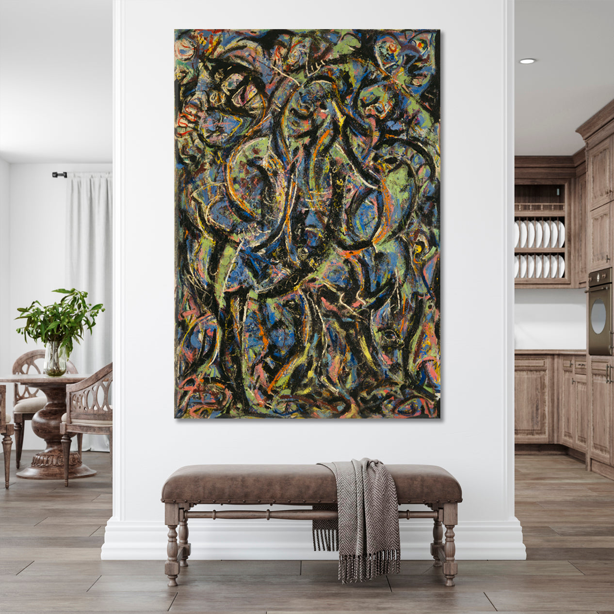 GOTHIC Jackson Pollock Style Abstract Art Print Artesty   