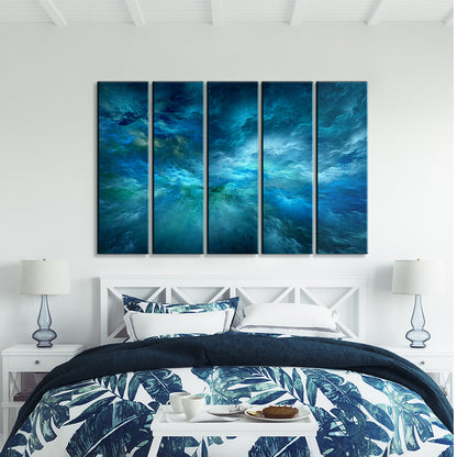 Abstract Colorful Lightning Sky Skyscape Canvas Artesty 5 panels 36" x 24" 