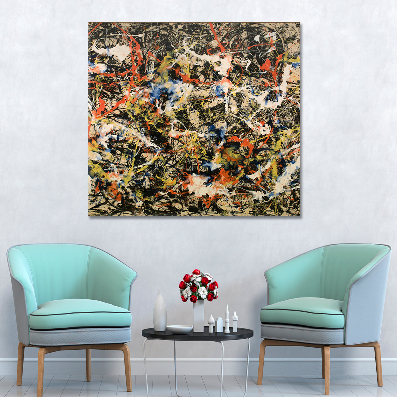 Pollock's Style Abstract Artwork Abstract Art Print Artesty   