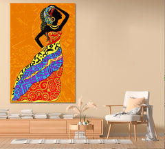 Beautiful Black African Woman African Style Canvas Print Artesty   