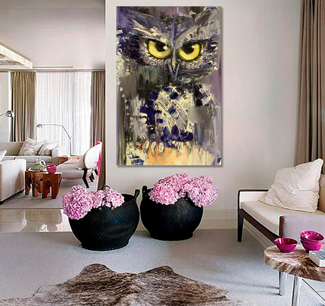 SEARCHLIGHT Cute Owlet - Vertical Animals Canvas Print Artesty   