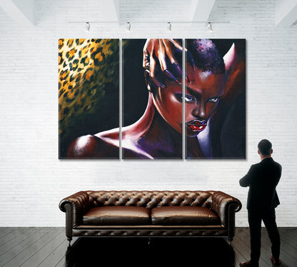 BEAUTY OF BLACK Stunning Beautiful African Woman Contemporary African Style Canvas Print Artesty   