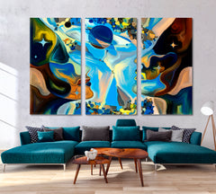 Cosmic Consciousness Love Into Universe Celestial Home Canvas Décor Artesty 3 panels 36" x 24" 