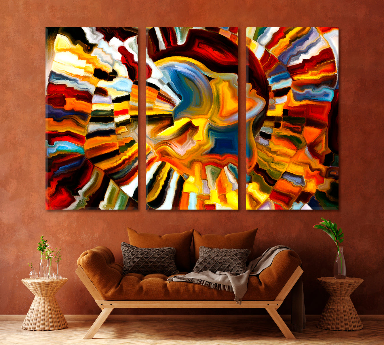 Contemporary Abstraction Contemporary Art Artesty 3 panels 36" x 24" 