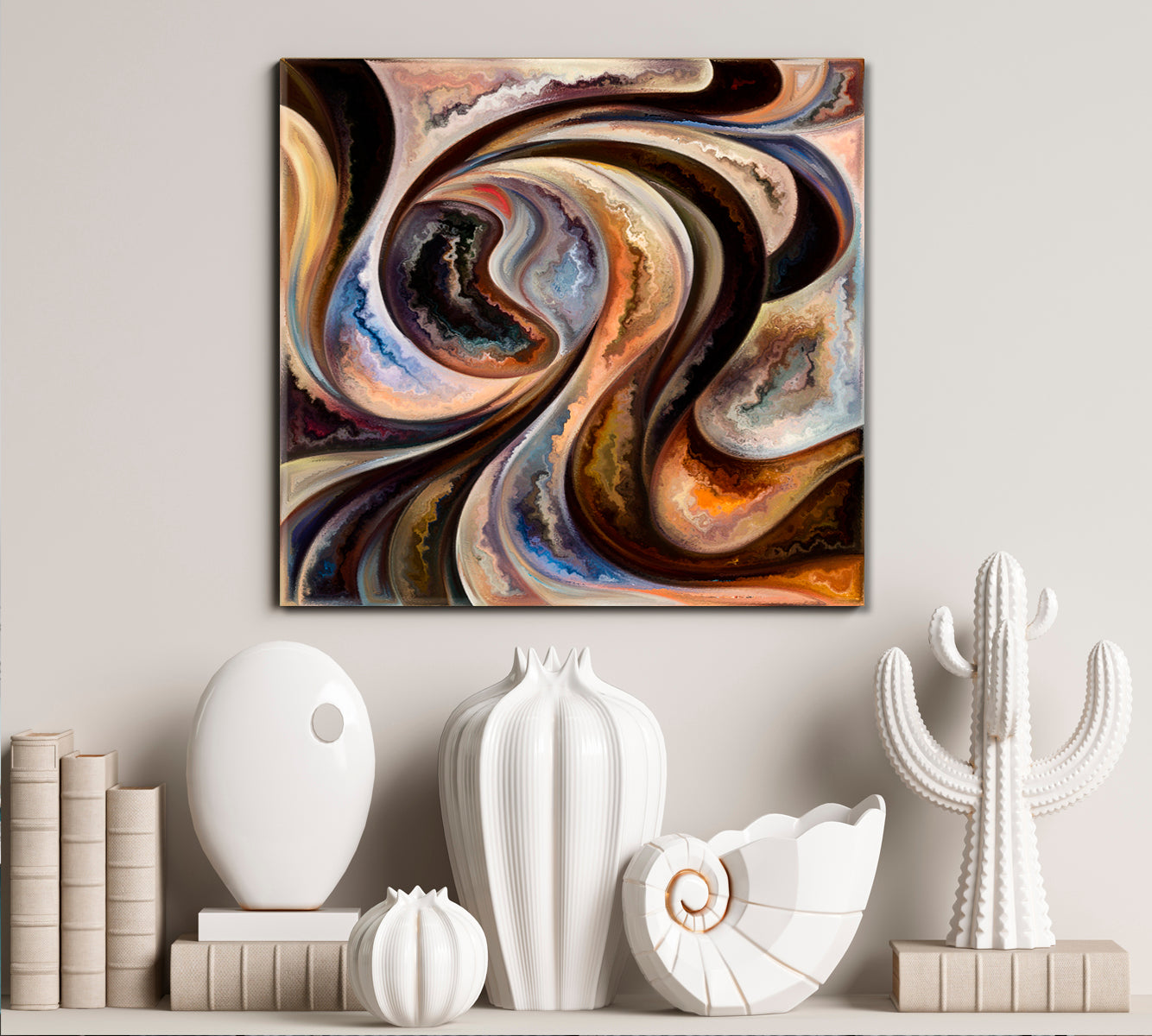 SECRET Colorful Shapes Forms Swirls Abstract Modern Art Abstract Art Print Artesty   