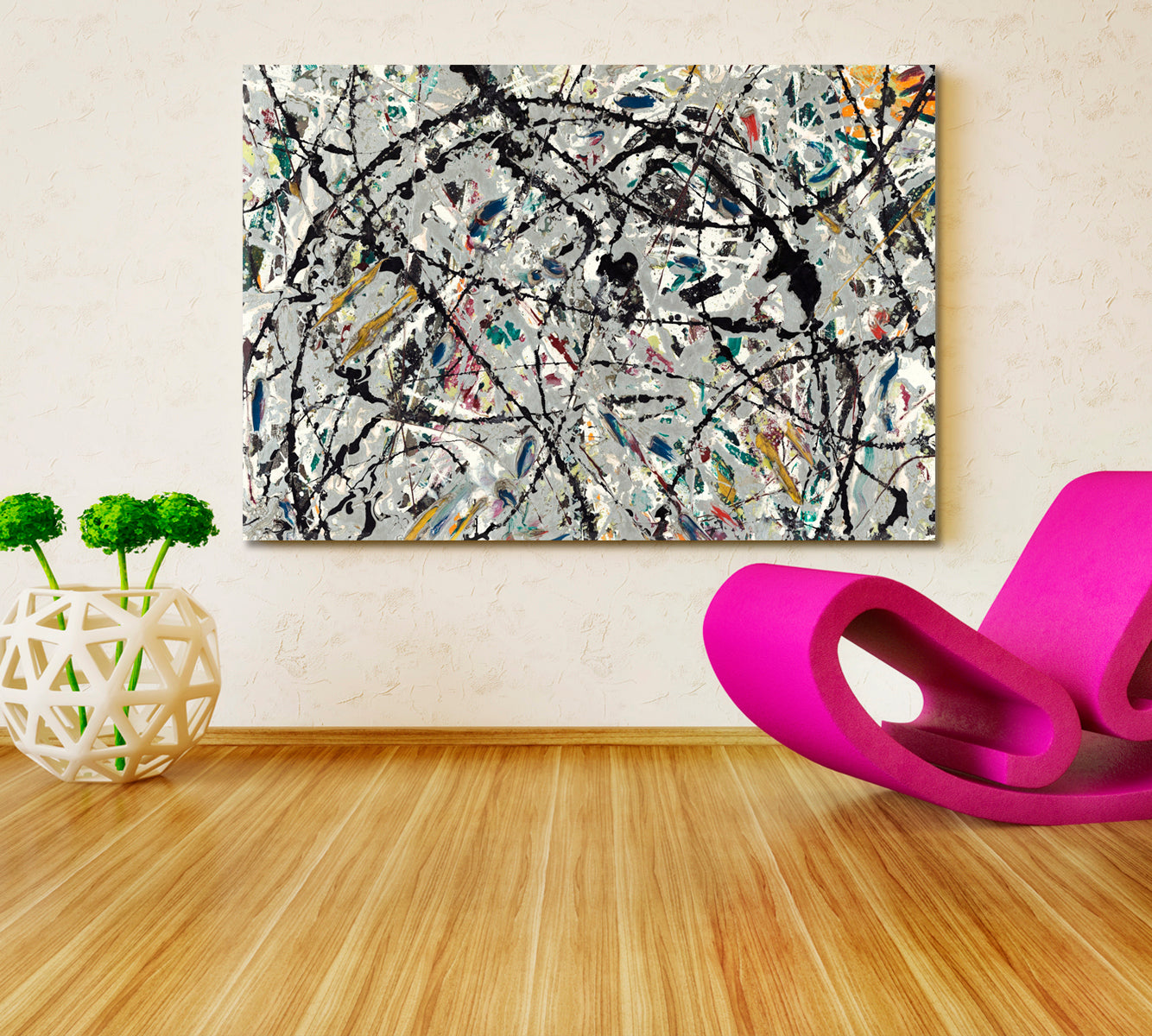 MODERN DRIP ART Jackson Pollock Motives Famous Splatter Artwork Contemporary Art Artesty   