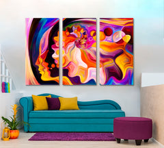 Life Forms Abstract Design Abstract Art Print Artesty 3 panels 36" x 24" 