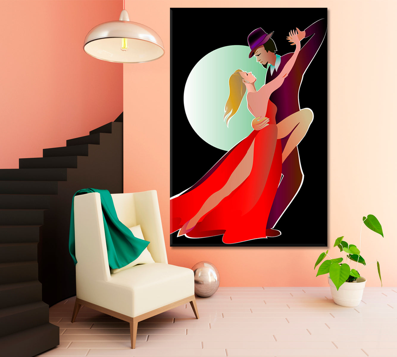 TANGO Dance Under The Moonlight Pop Culture Canvas Print Artesty   