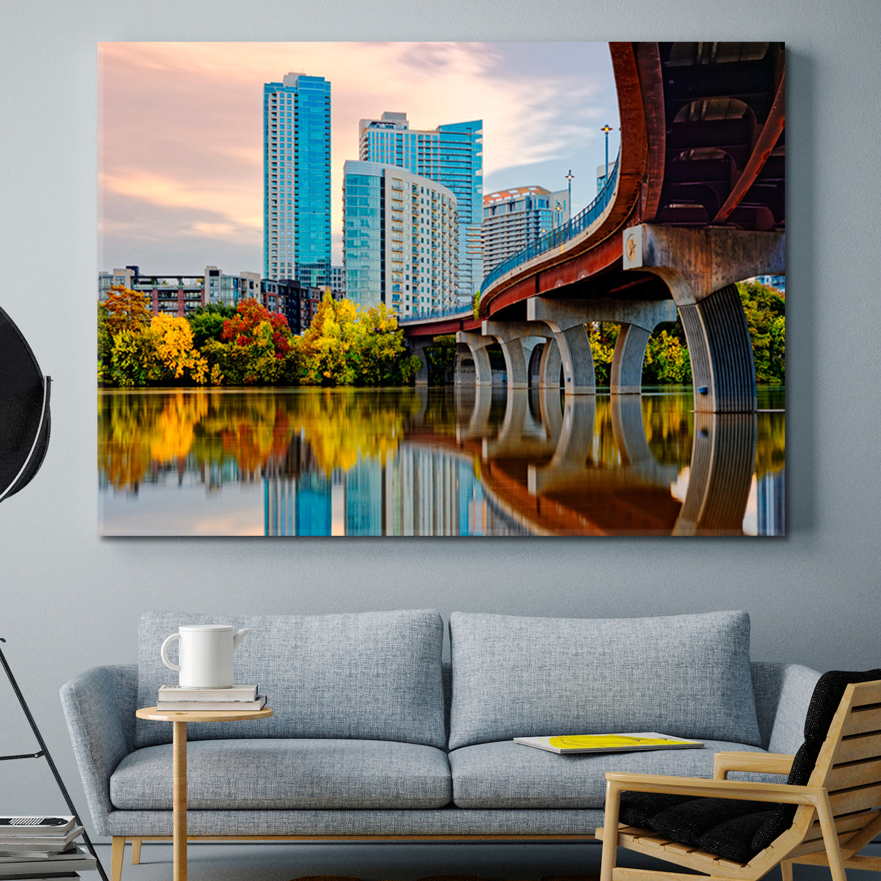 Downtown Austin City Skyline Lady Bird Lake Austin Texas Cities Wall Art Artesty 1 panel 24" x 16" 