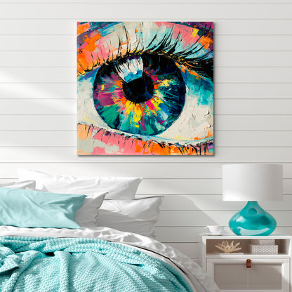 ABSTRACT EYE Amazing Colors Conceptual Trendy Contemporary | Square Contemporary Art Artesty   