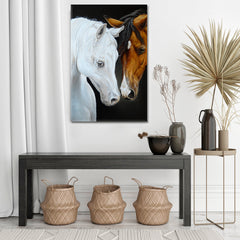 Horses In Love Animals Canvas Print Artesty 1 Panel 16"x24" 