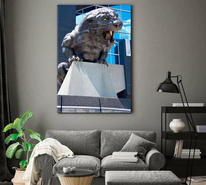 CAROLINA PANTHER Bronze Statue America Football Stadium - V Famous Landmarks Artwork Print Artesty   