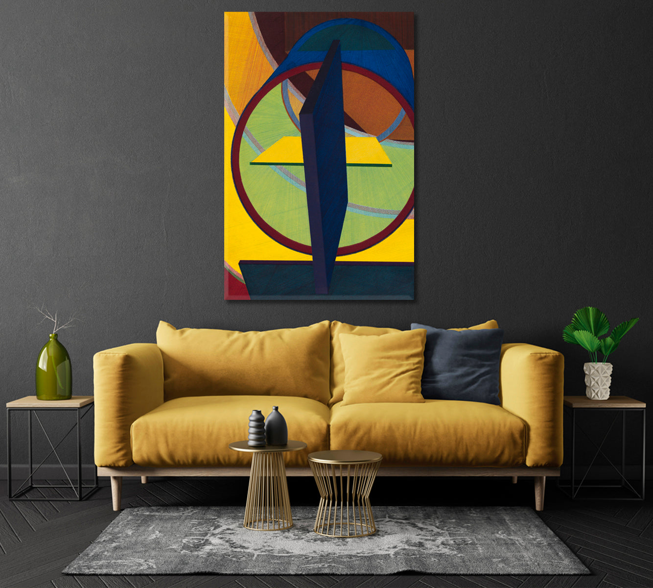 Vibrant Modern Abstract Geometric Art Abstract Art Print Artesty   