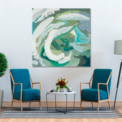 Modern Abstract Contemporary Teal Turquoise Mint Abstract Art Print Artesty   
