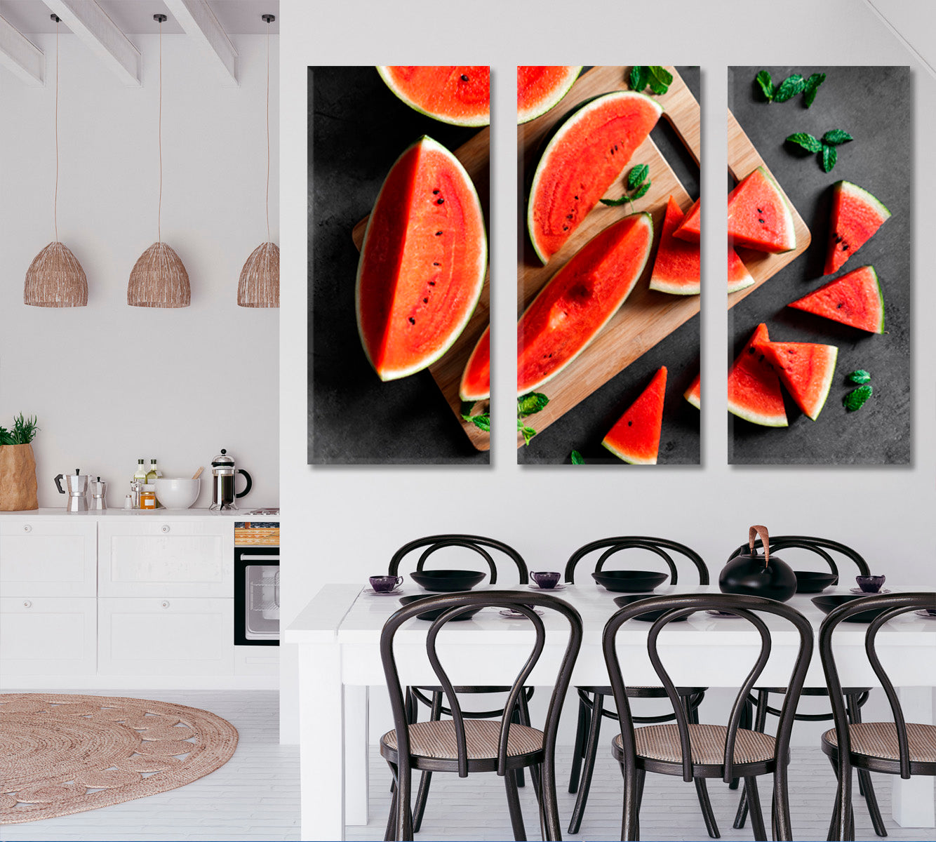 The Beauty of Watermelon Restaurant Modern Wall Art Artesty   