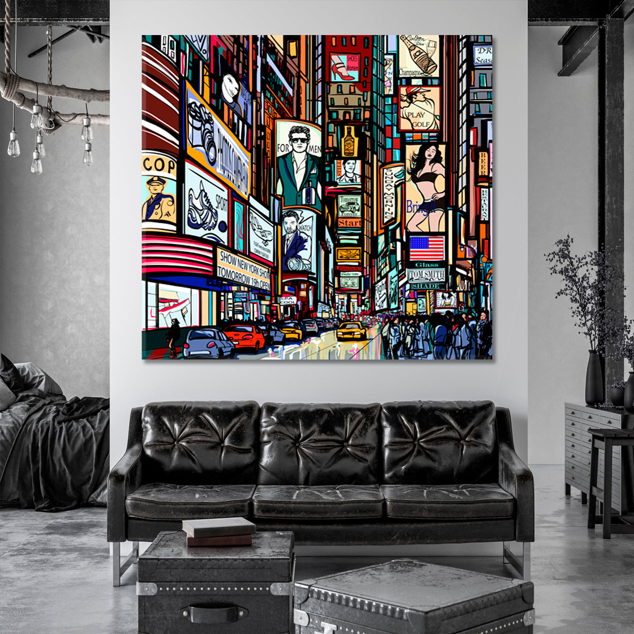 New York City Time Square Downtown NYC Contemporary Style Cities Wall Art Artesty   