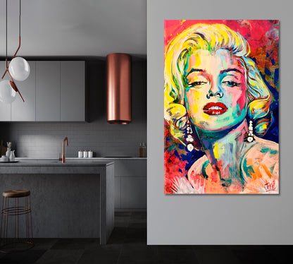 MARILYN MONROE Modern Style Trendy Canvas Print - Vertical Fine Art Artesty   