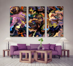 Abstract Shapes And Lines Art Design Abstract Art Print Artesty 3 panels 36" x 24" 