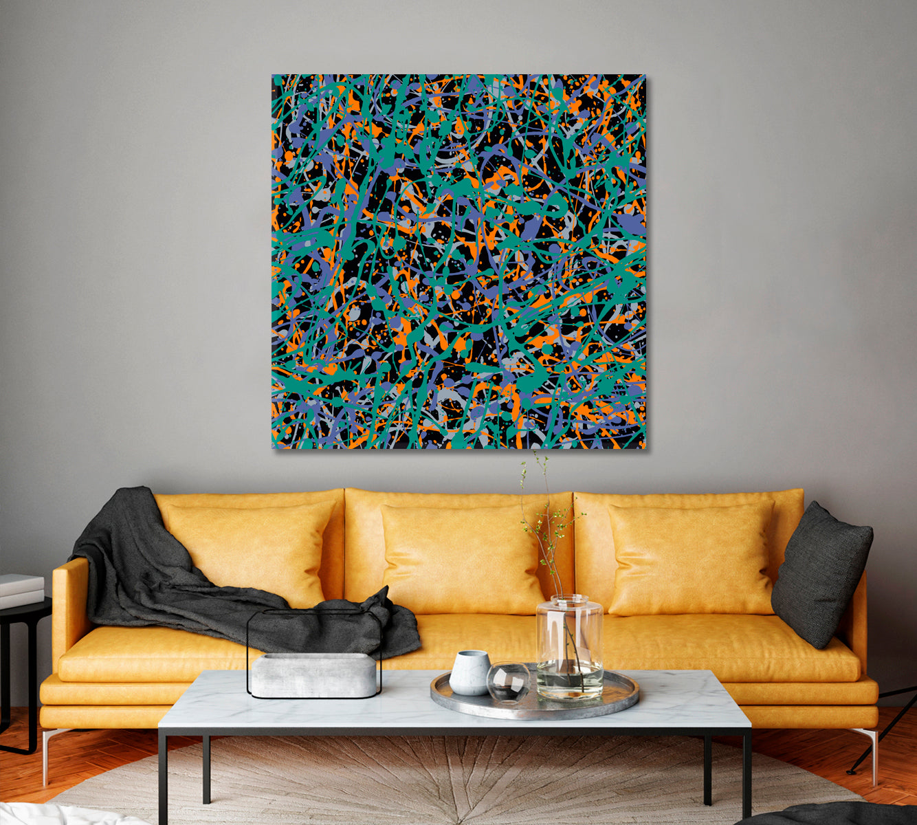 Splatter Art Style of Drip Painting Abstract Expressionism Abstract Art Print Artesty   