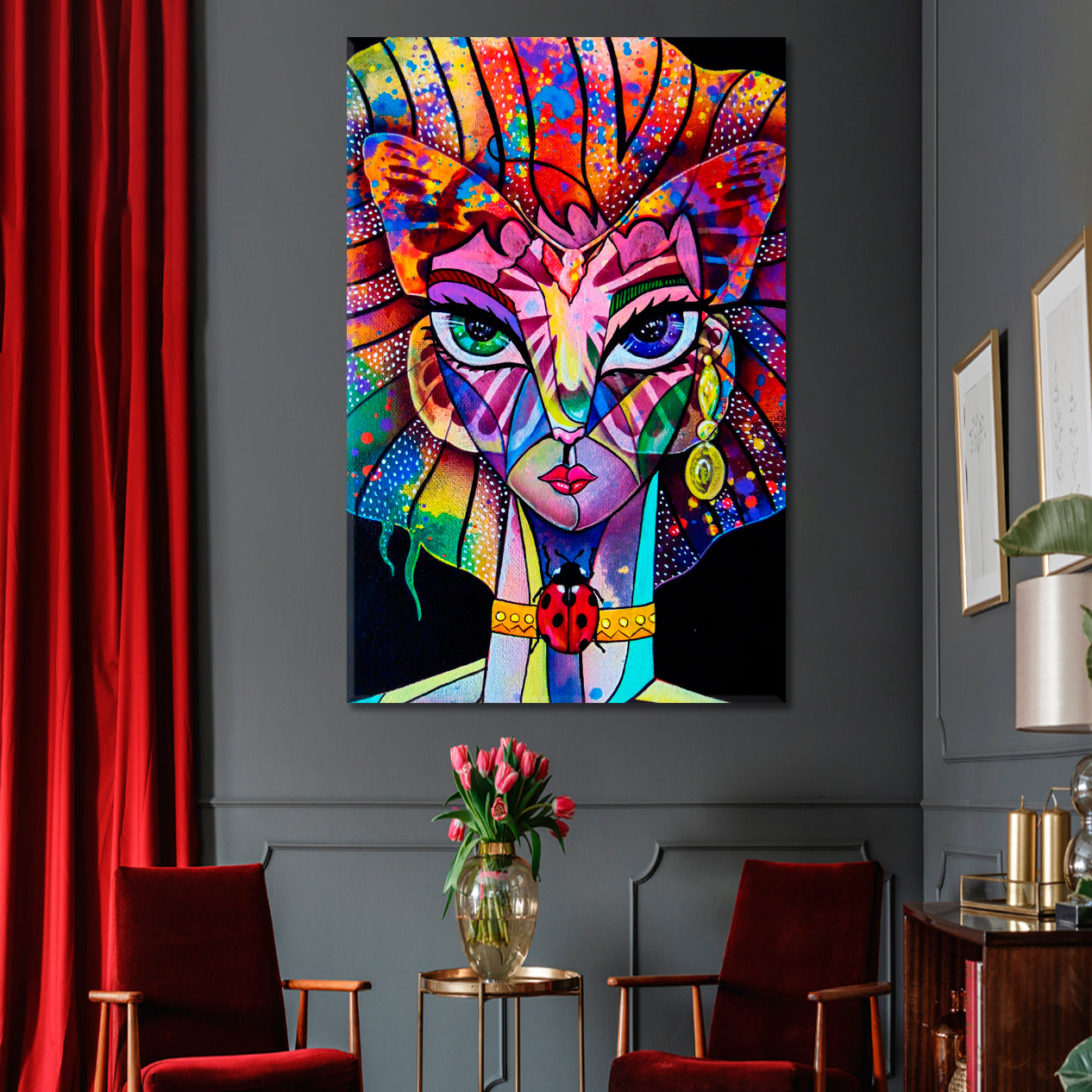 Artistic Abstract Portrait Cubism Style Contemporary Art Artesty   