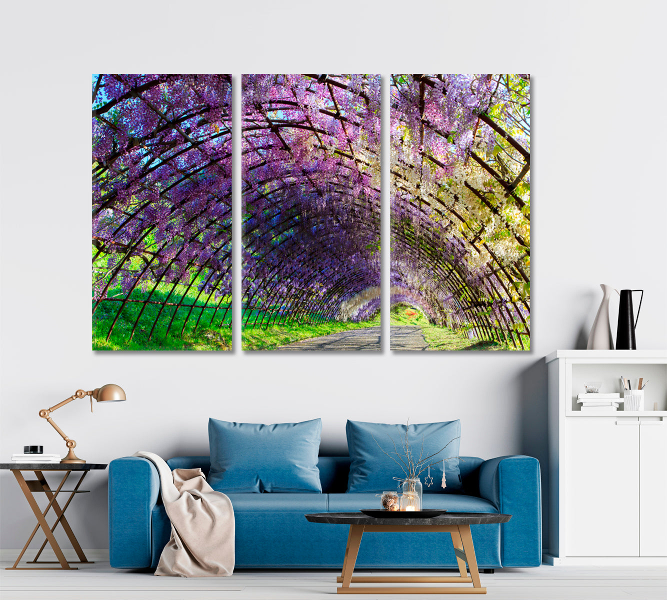 WISTERIA The Great Wisteria Flower Tunnel in Japan Magical Place in Spring Japan Floral & Botanical Split Art Artesty   