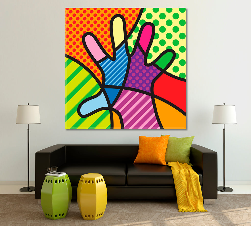 dynasti ske apt HAND Colorful Modern Pop Art Abstract - Artesty.com