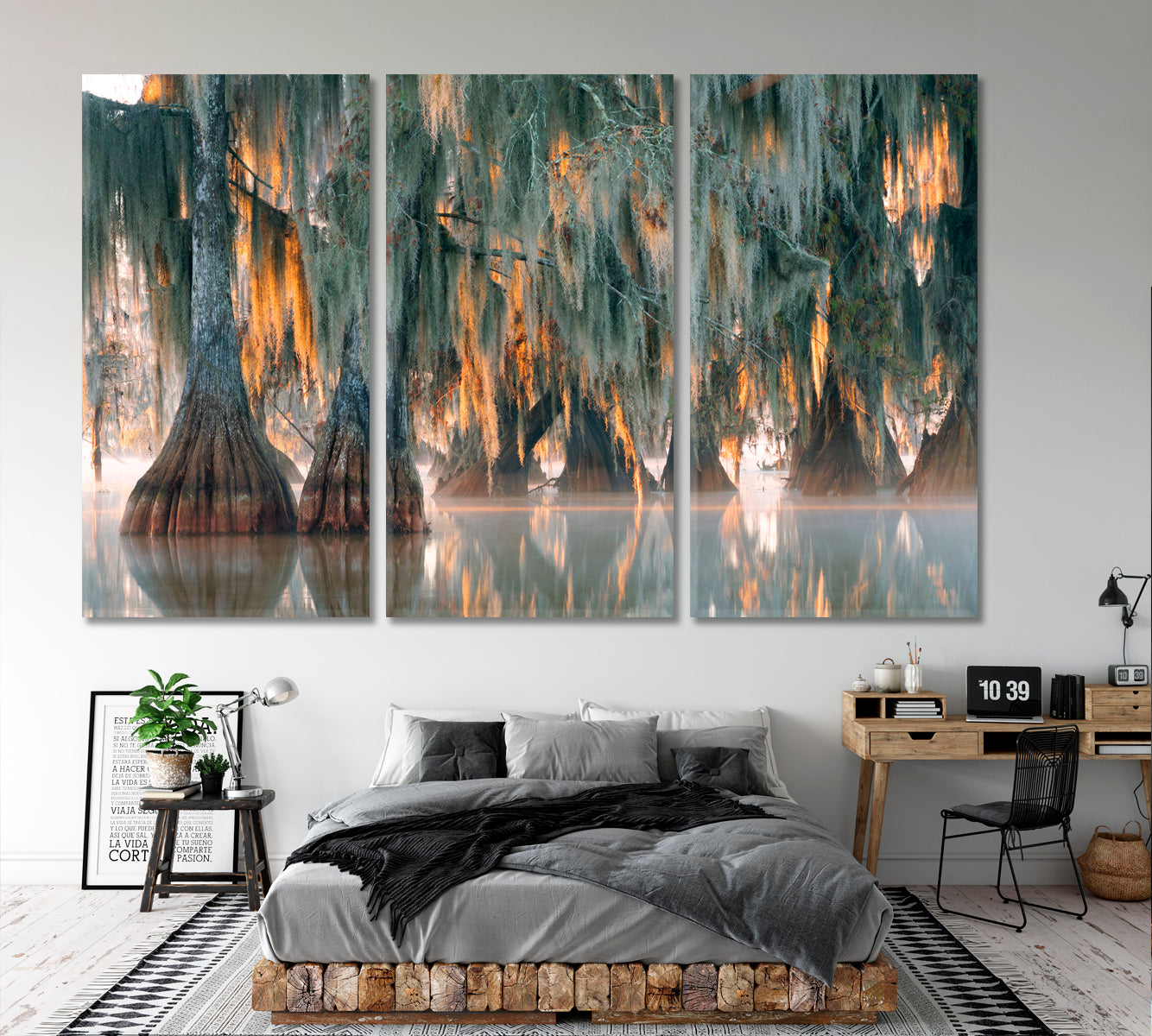 AMAZING HUGE TREE Most Incredible Unique Trees Bald Cypress Nature Wall Canvas Print Artesty 3 panels 36" x 24" 